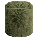 Palma Tropical Yeşil Puf Yan Sehpa