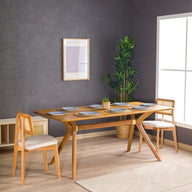 Aira Dikdörtgen Yemek Masası-Yemek Masası-Furnirem-Medium-Ceviz-NowShopFun