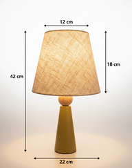 Minoa Masa Lambası-Hardal-Masa Lambası-Lumiana-Siyah-NowShopFun
