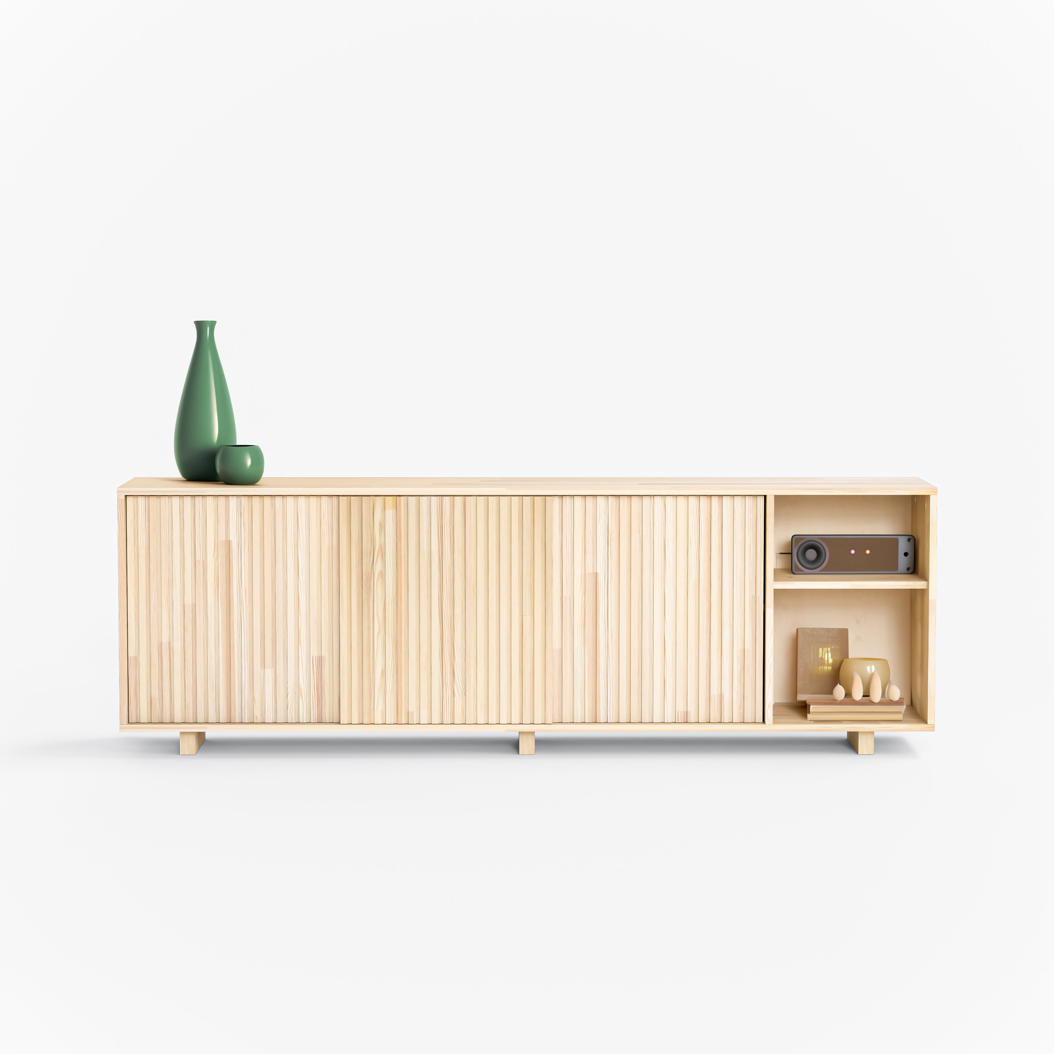 Solid Wood Semi Open Buffet