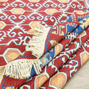 Ahil El Dokuma Kırmızı Yün Kilim 209X297 Cm