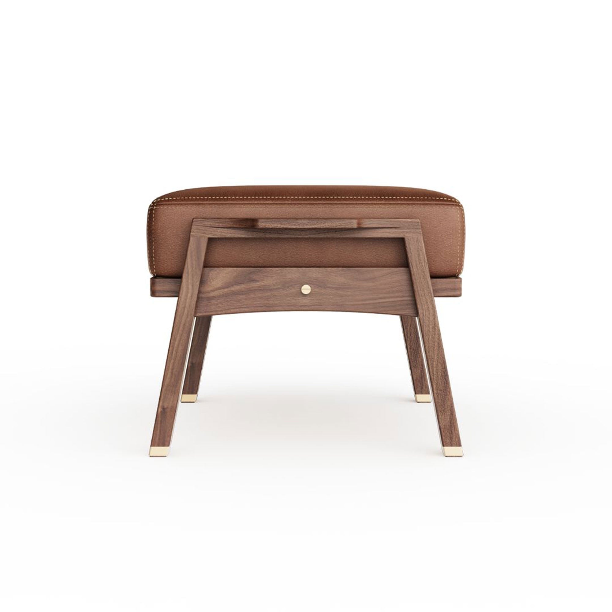 Ahşap Ayak Uzatma Pufu - Akita Serisi, Ceviz