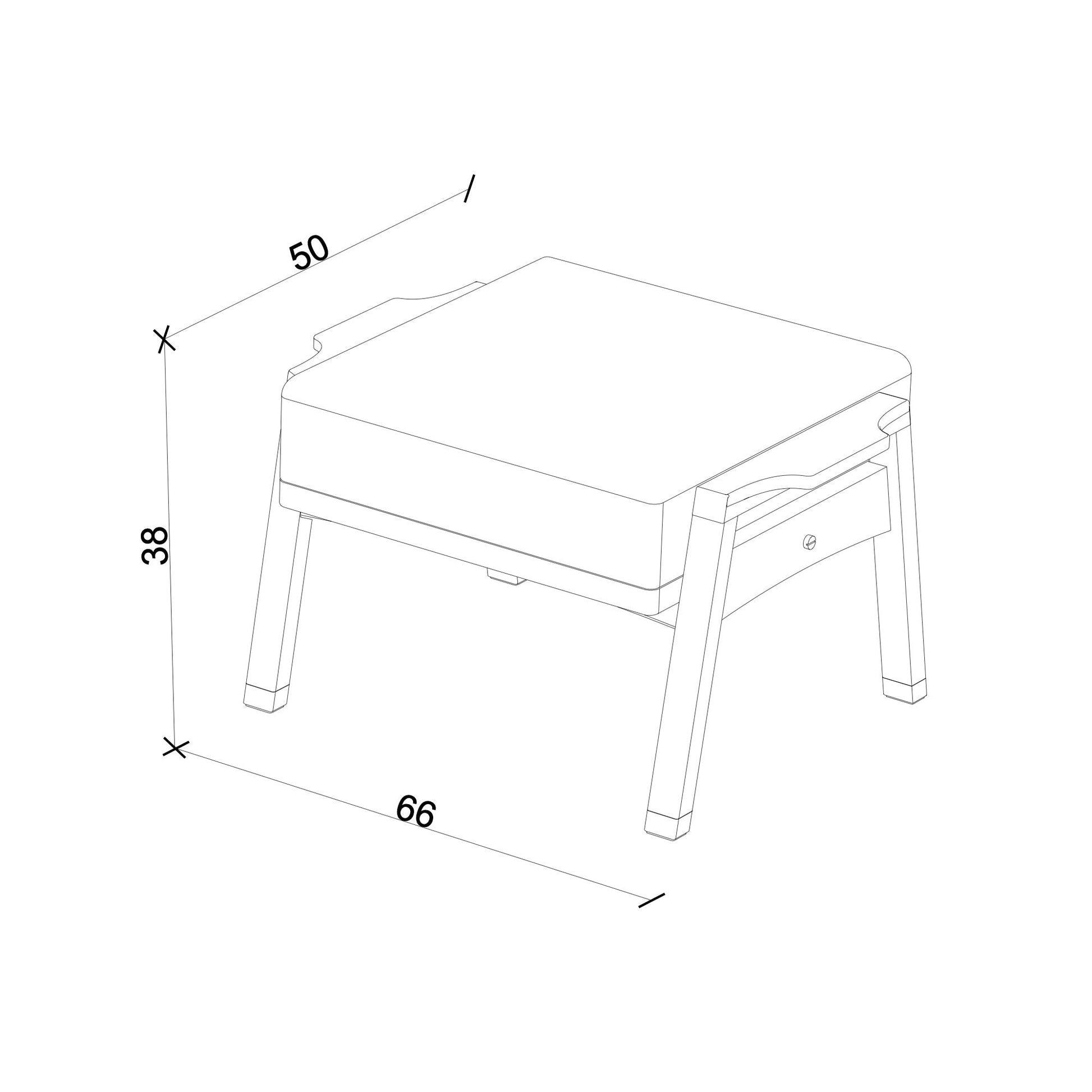 Ahşap Ayak Uzatma Pufu - Akita Serisi, Ceviz