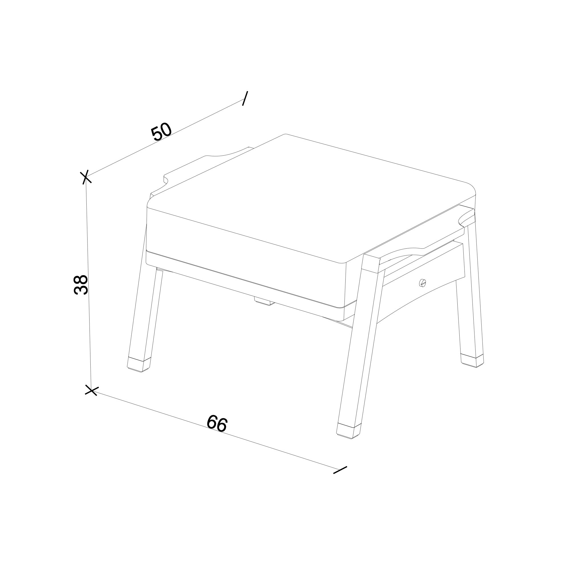 Ahşap Ayak Uzatma Pufu - Akita Serisi, Ceviz