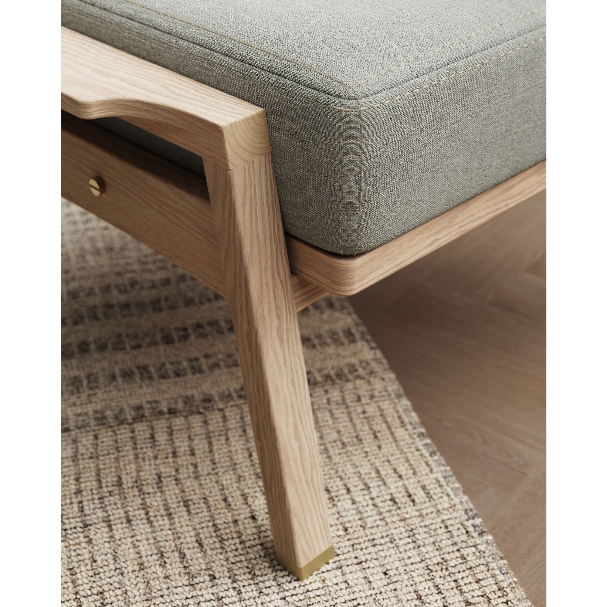 Ahşap Ayak Uzatma Pufu - Akita Serisi, Meşe