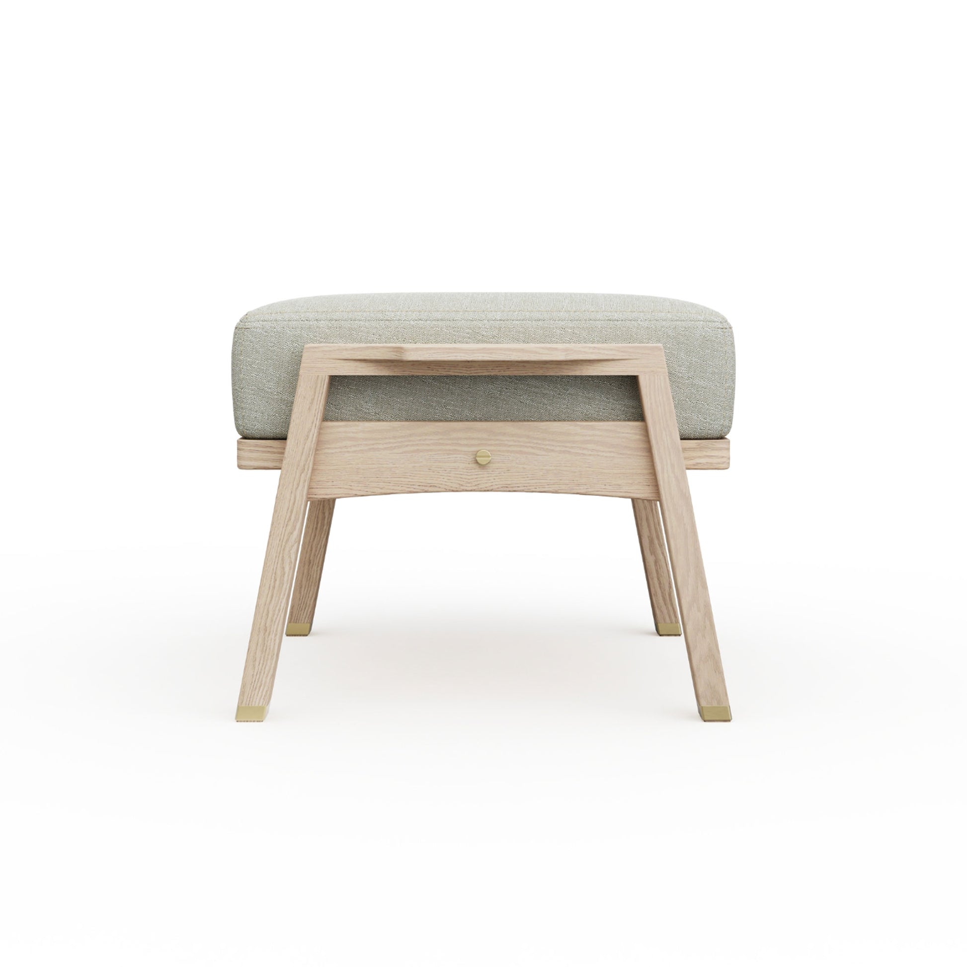 Ahşap Ayak Uzatma Pufu - Akita Serisi, Meşe