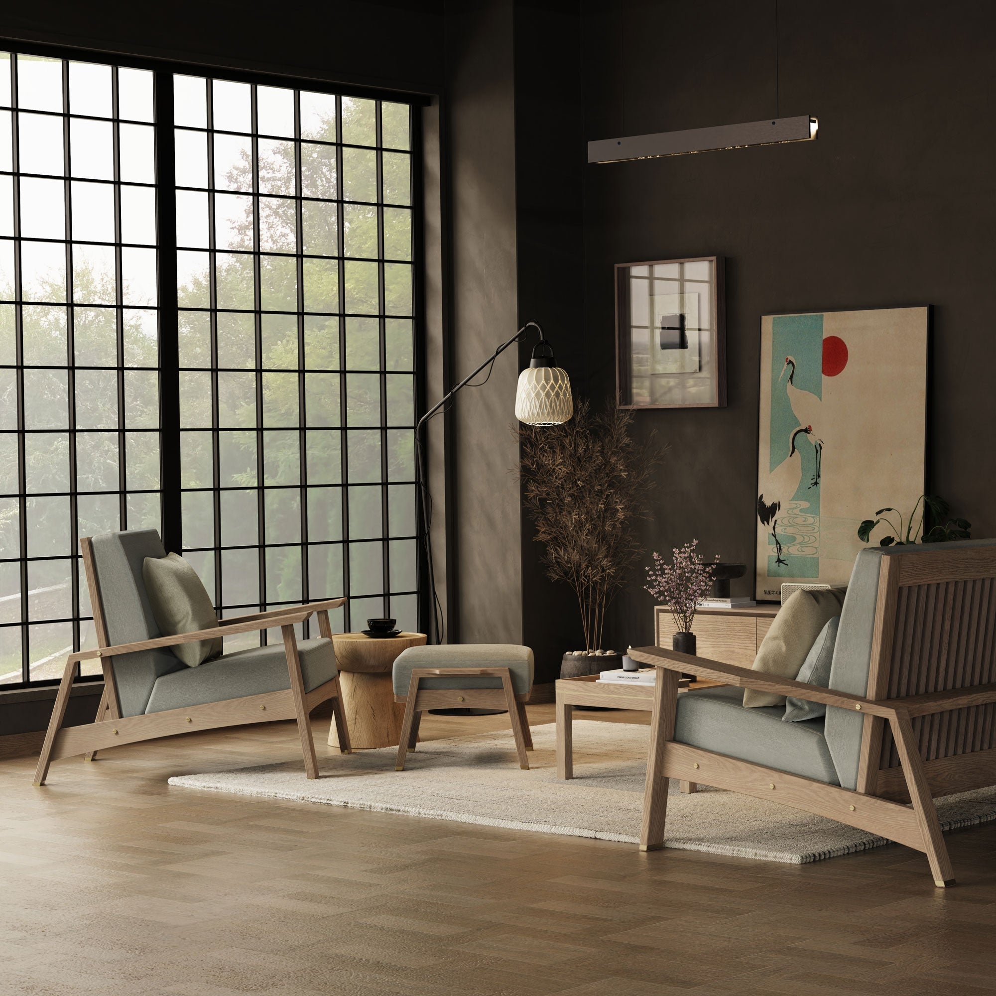 Ahşap Berjer - Akita Serisi, Meşe