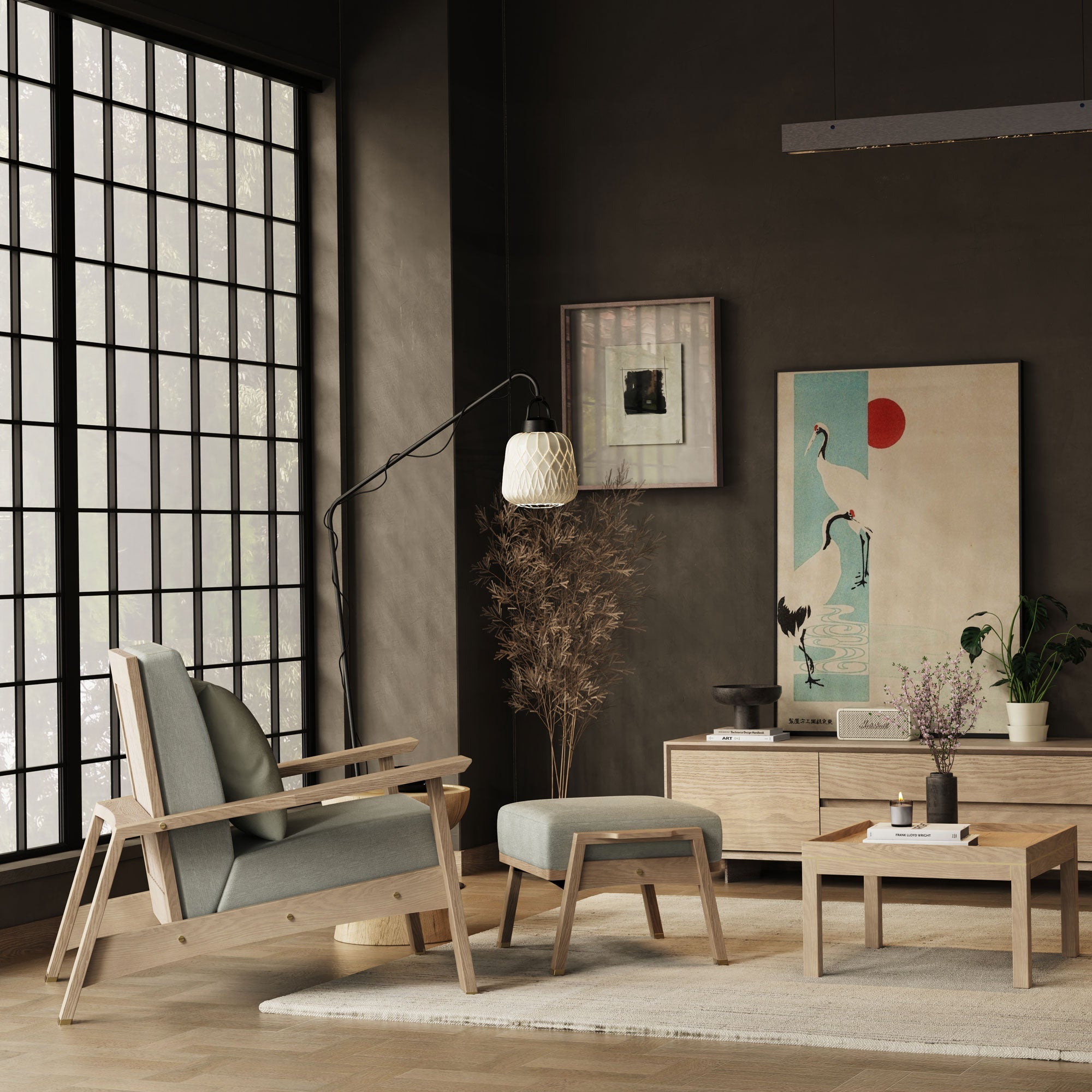 Ahşap Berjer - Akita Serisi, Meşe