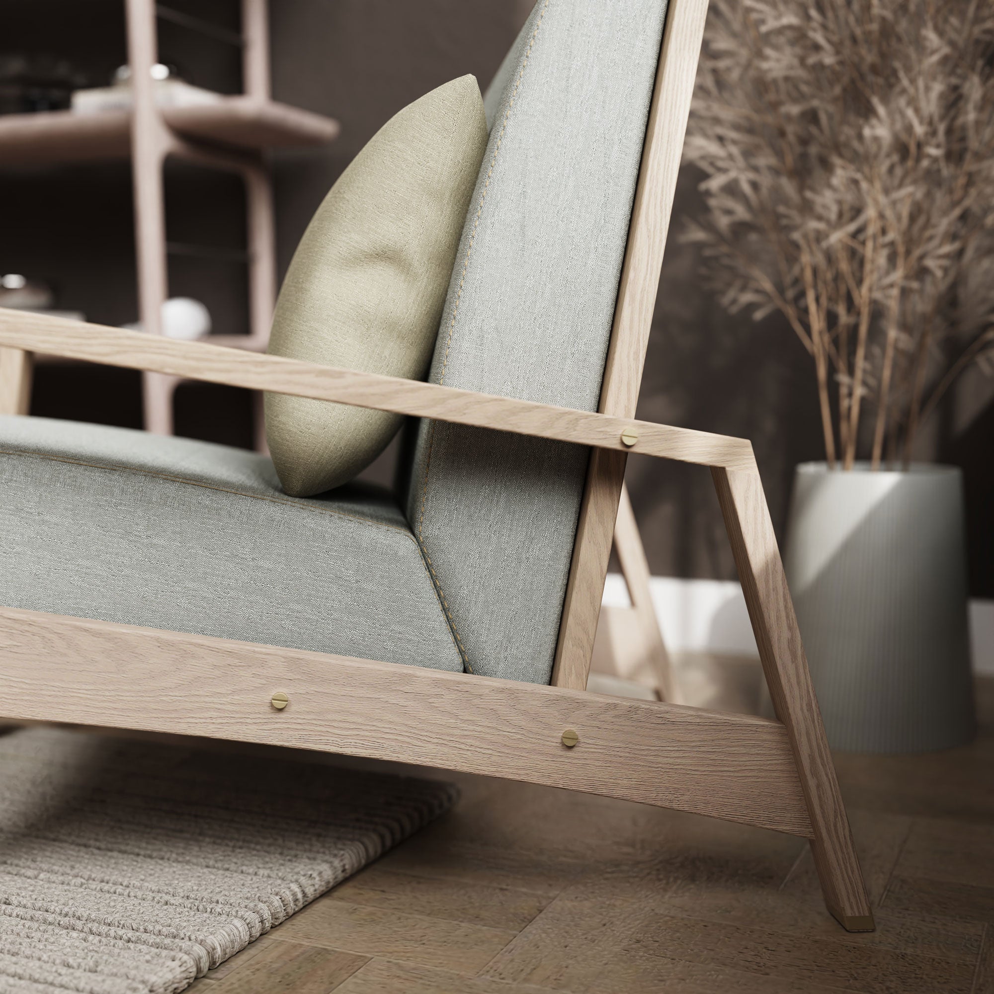 Ahşap Berjer - Akita Serisi, Meşe