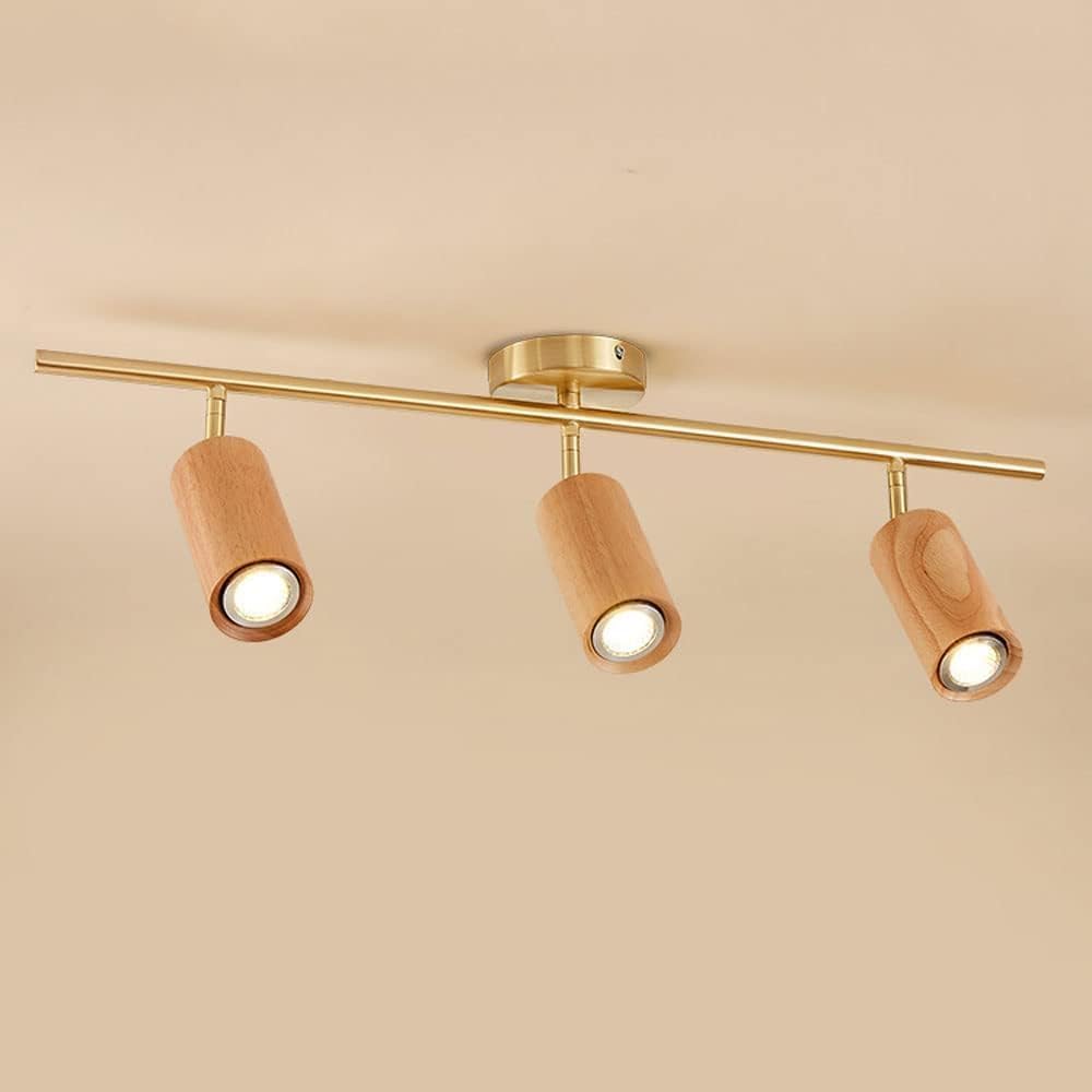 Ahşap Boyalı Spotlu Plafonyer Avize