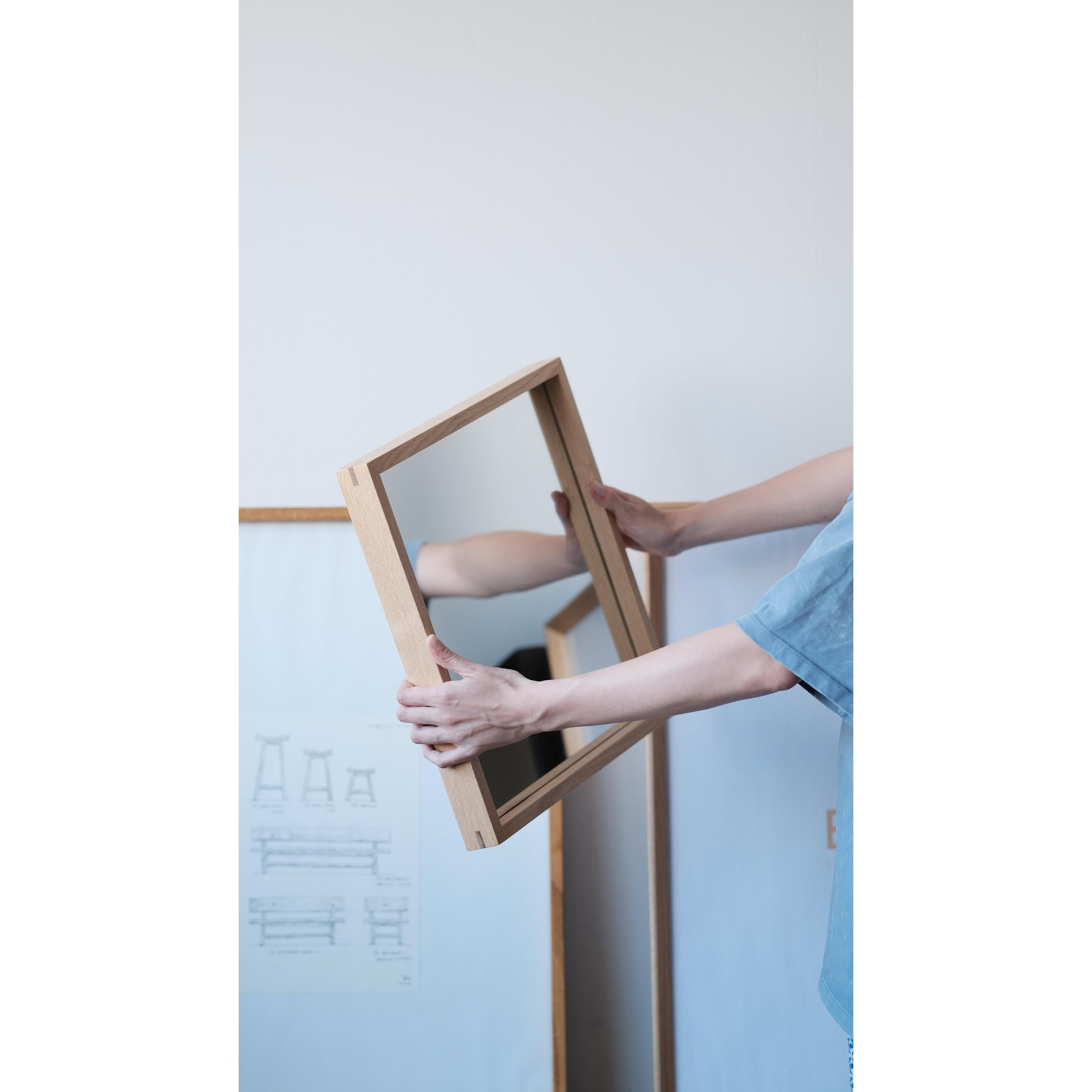 Ahşap Çerçeveli Kare Ayna - Edge Serisi