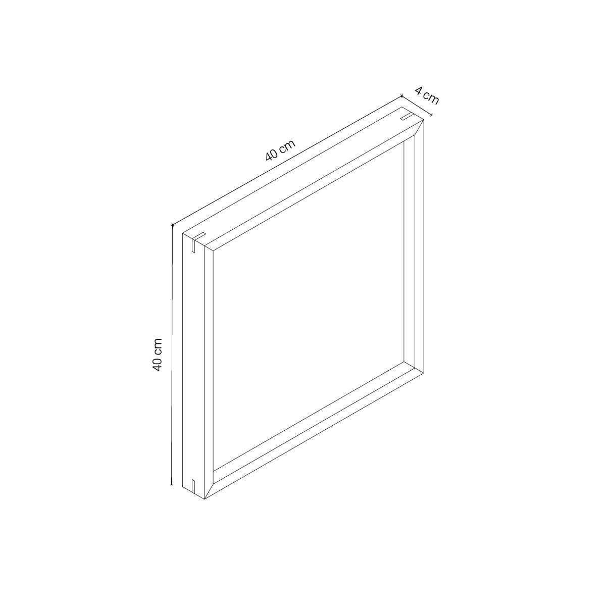 Ahşap Çerçeveli Kare Ayna - Edge Serisi