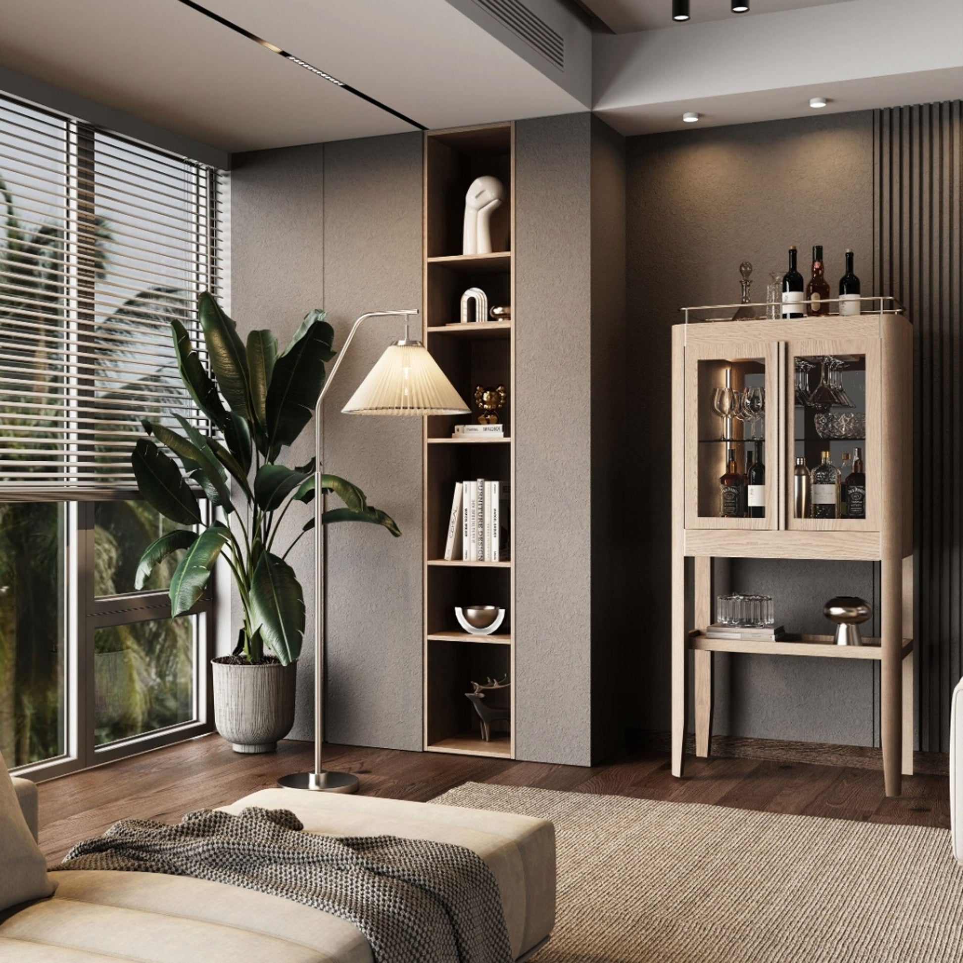 Ahşap Dikey İçki Dolabı - Casablanca