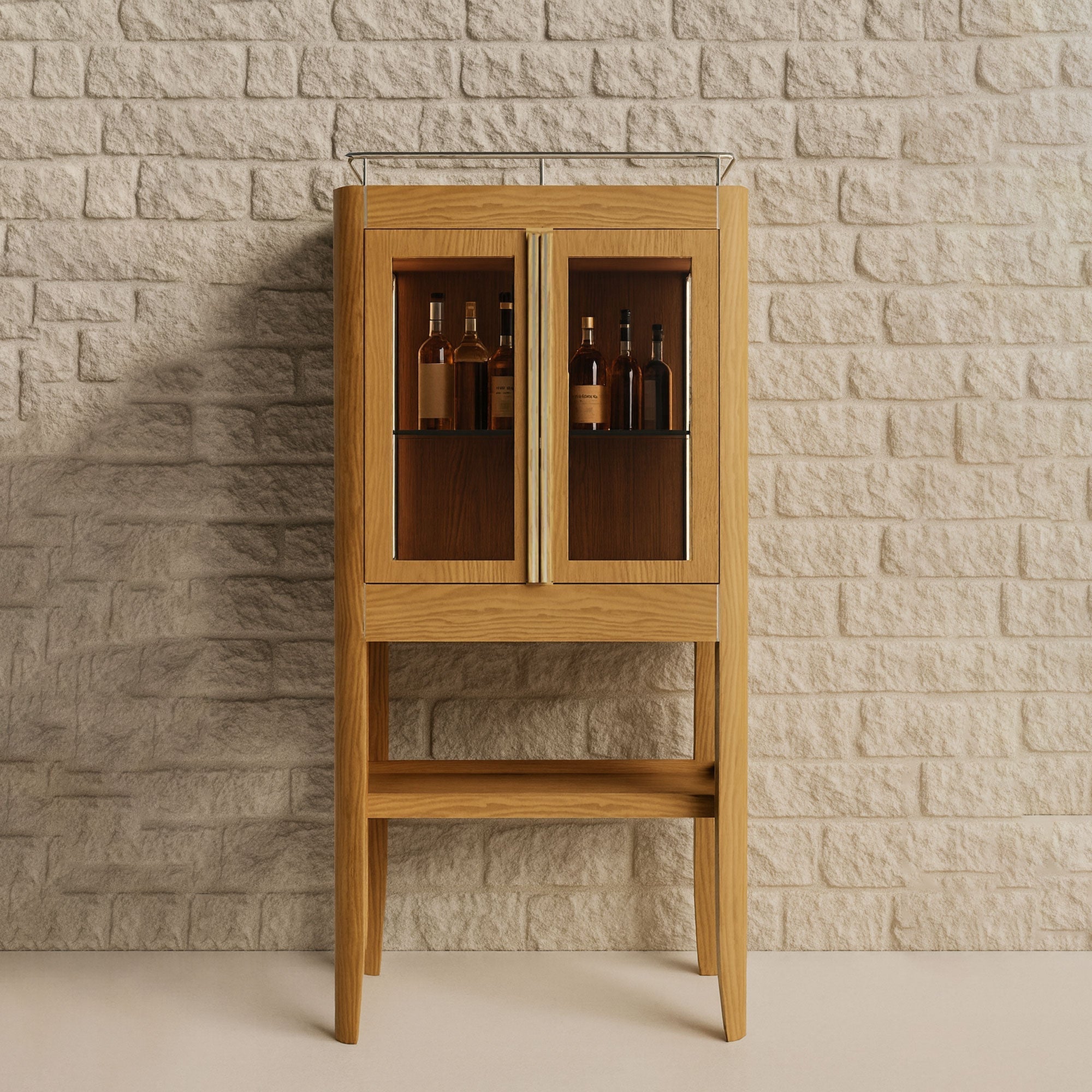 Ahşap Dikey İçki Dolabı - Casablanca