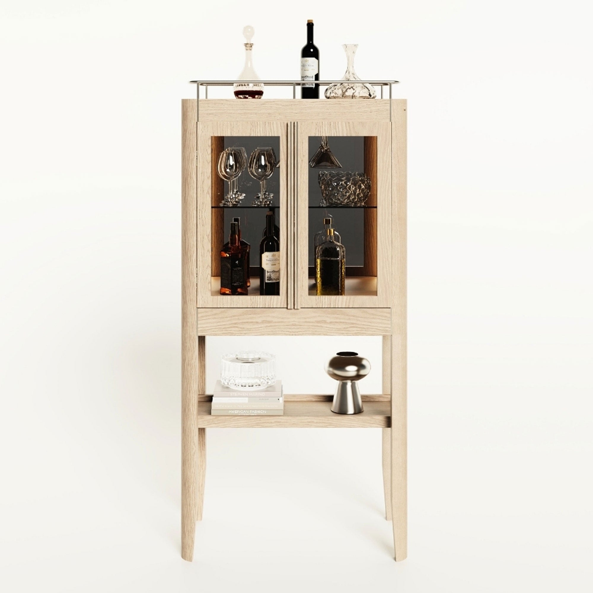 Ahşap Dikey İçki Dolabı - Casablanca