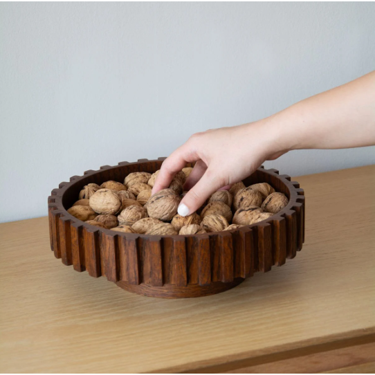 Ahşap Dönen Servis Tepsisi - Docia Serisi