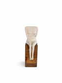 Ahşap Kaideli Seramik Heykel Headless But Happy