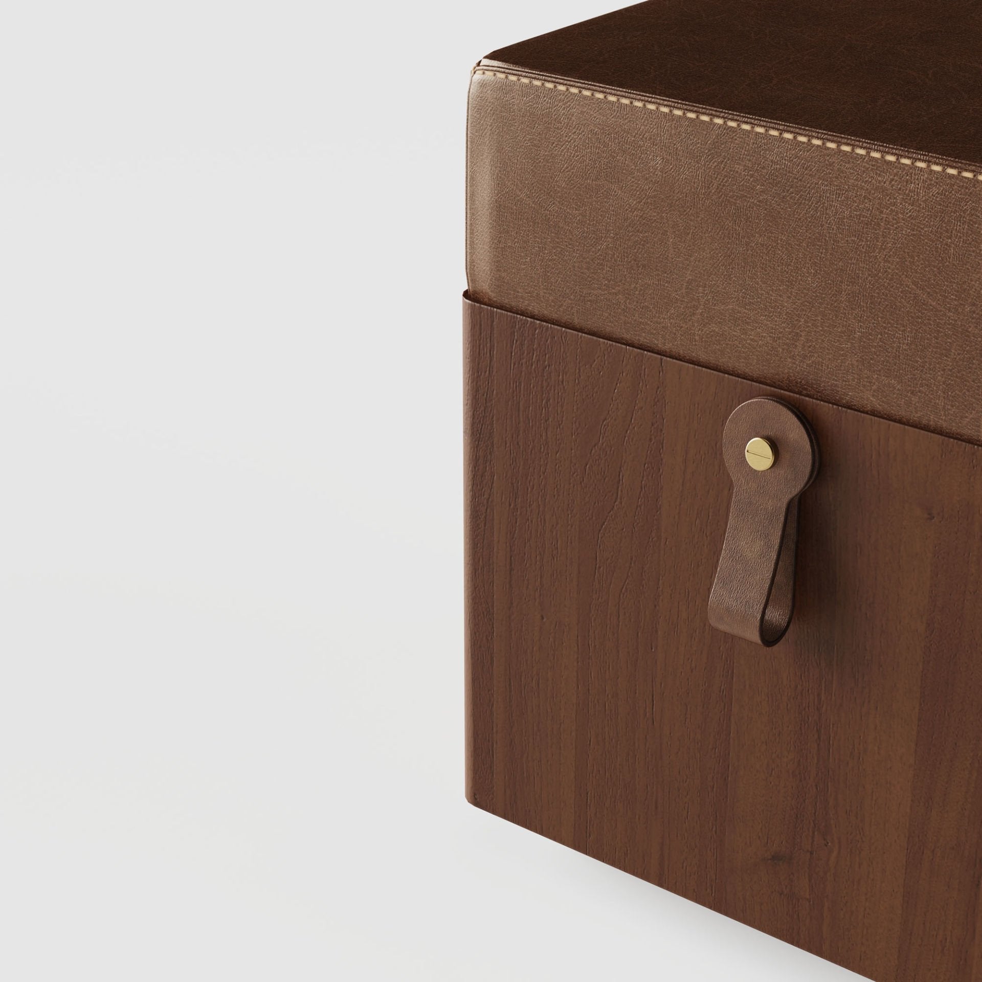 Ahşap Puf - Salon Trio, Ceviz