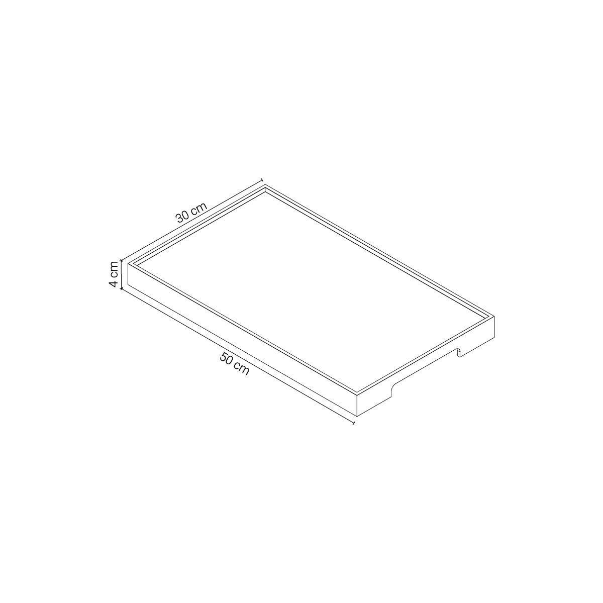 Ahşap Sunum Tepsisi - Dikdörtgen