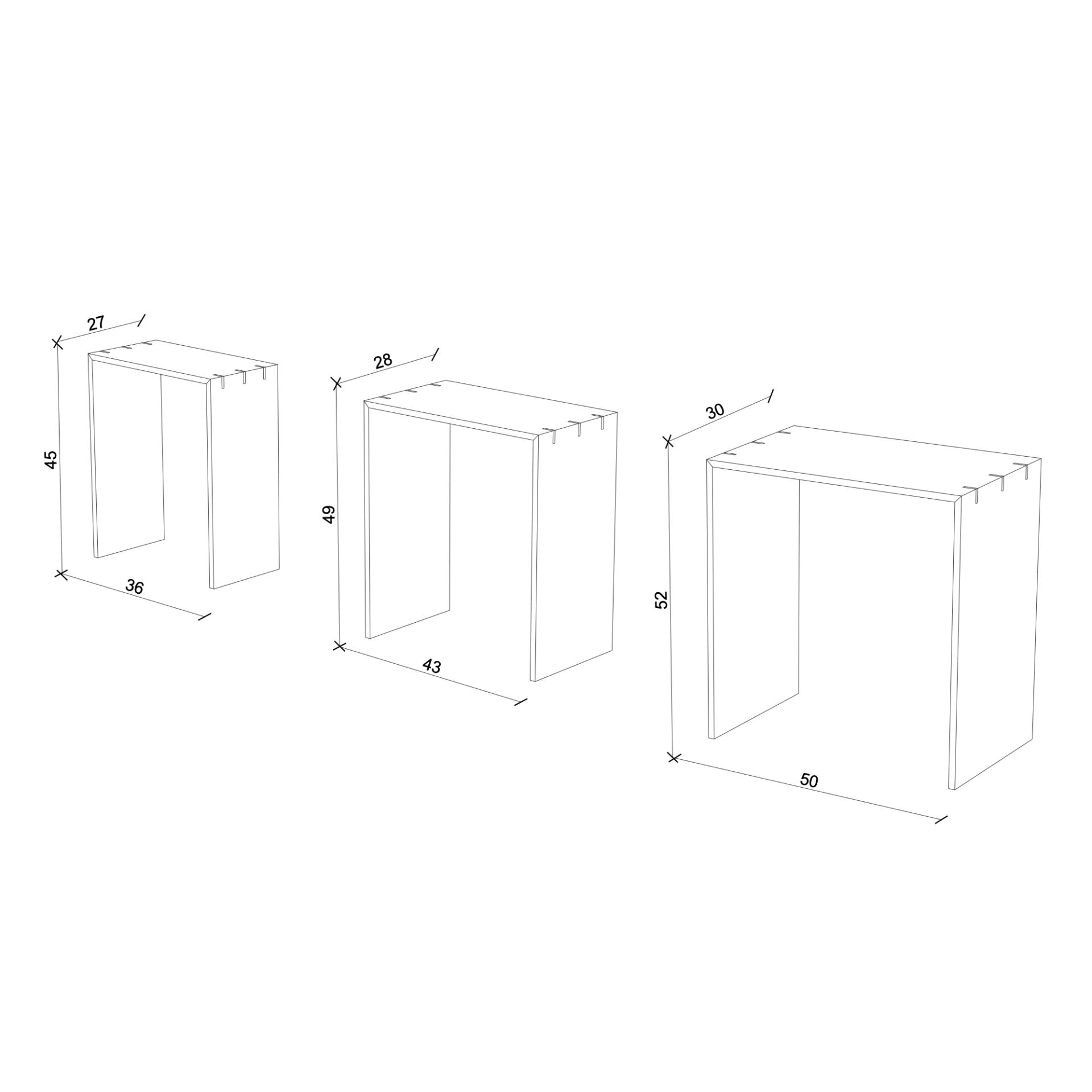 Ahşap Yan Sehpa - Kırlangıç Serisi, Meşe