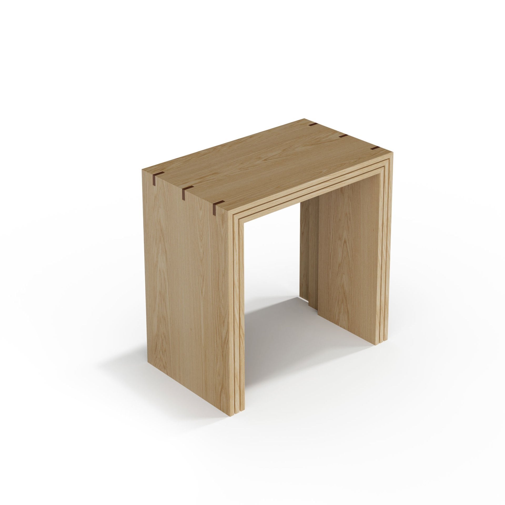 Ahşap Yan Sehpa - Kırlangıç Serisi, Meşe