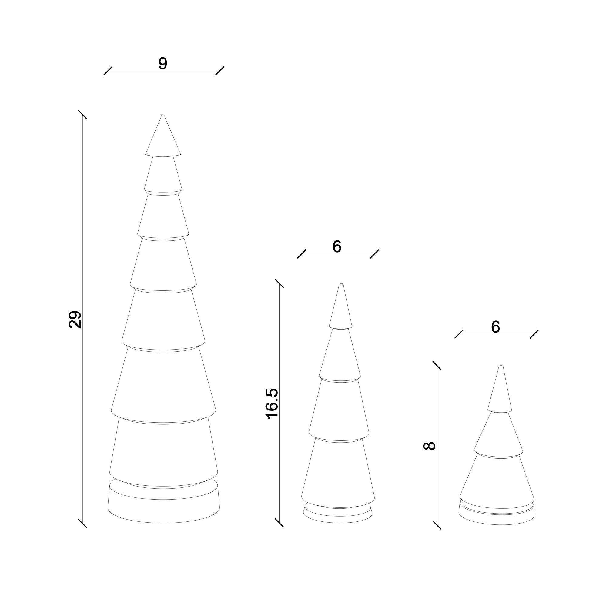 Ahşap Yılbaşı Ağacı Seti Fır - Sedir