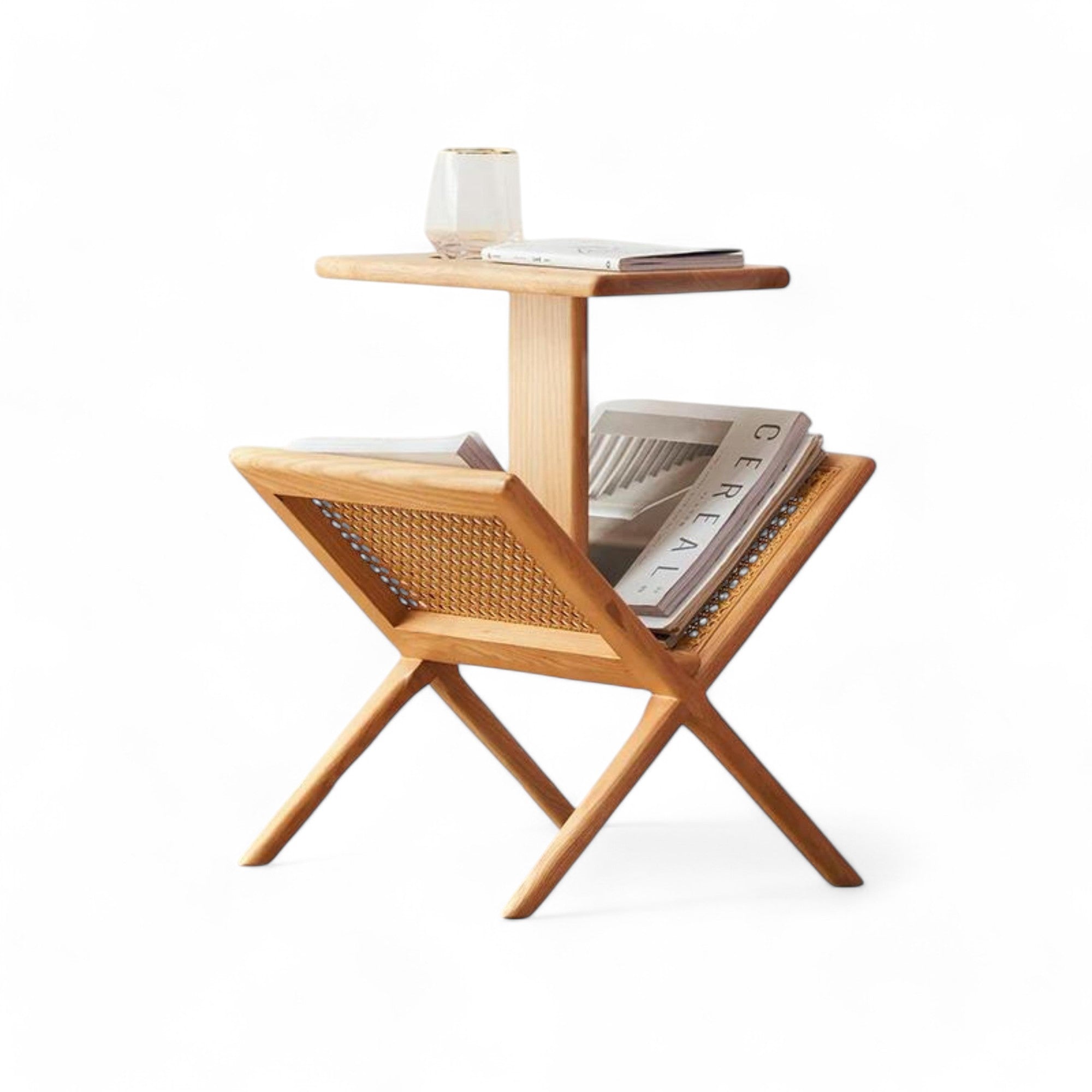 Ahu El Yapımı Hazeranlı Masif Ahşap Sehpa