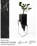 Alexander Black Mermer Saksı