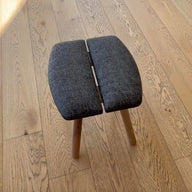 Almond Ceviz Puf Tabure-Tabure-Calmo Atelier-Antrasit-NowShopFun