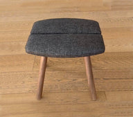 Almond Ceviz Puf Tabure-Tabure-Calmo Atelier-Antrasit-NowShopFun
