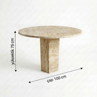 Altıgen Ayaklı Mermer Masa-Yemek Masası-Adomar Marble-Verde Castama-NowShopFun