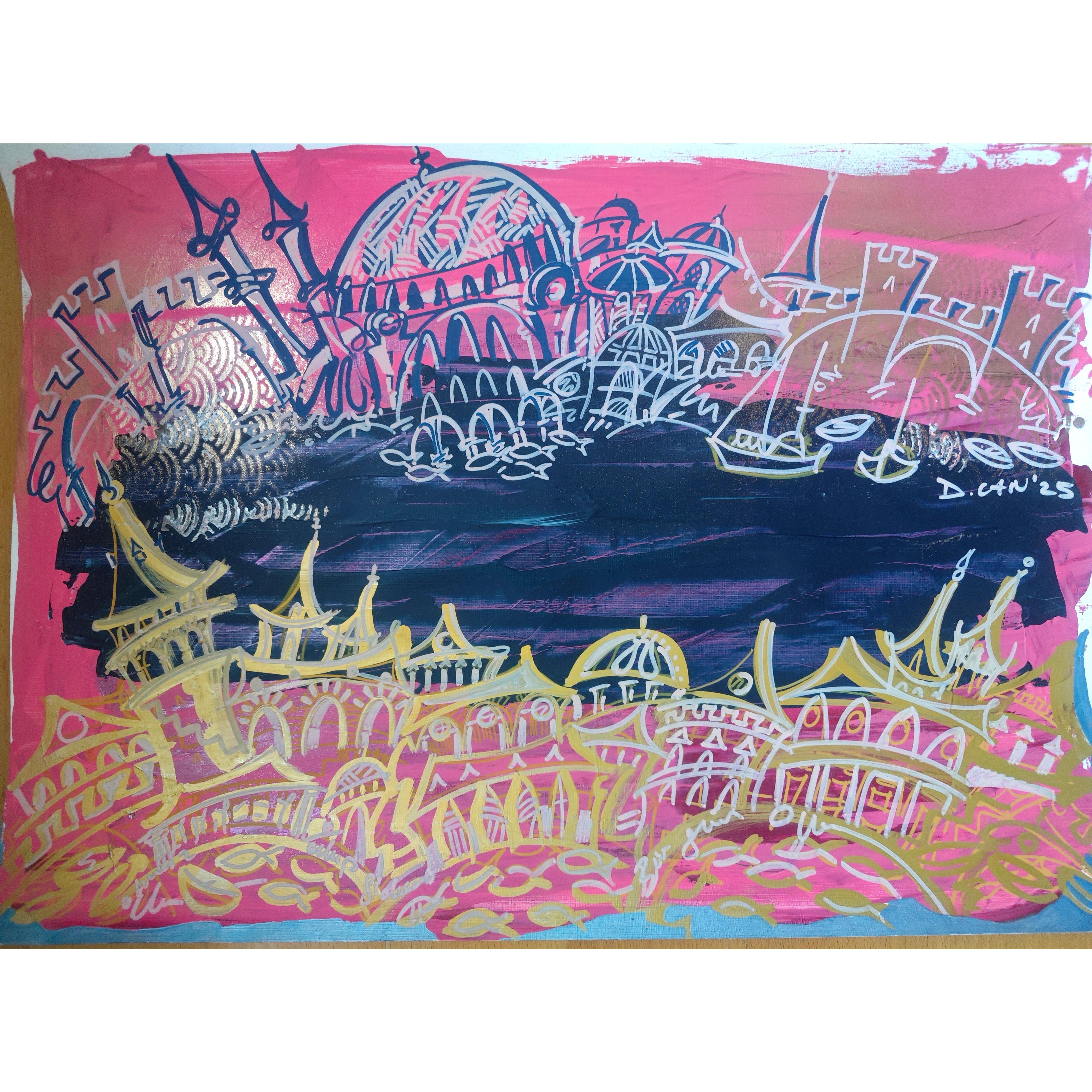 “Altın Yansımalar – İstanbul’Un Sessiz İnşası” Tablo