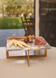 Alto Arizona Mermer Sunumluk-Sofra Standı-Haus 34 Project-NowShopFun