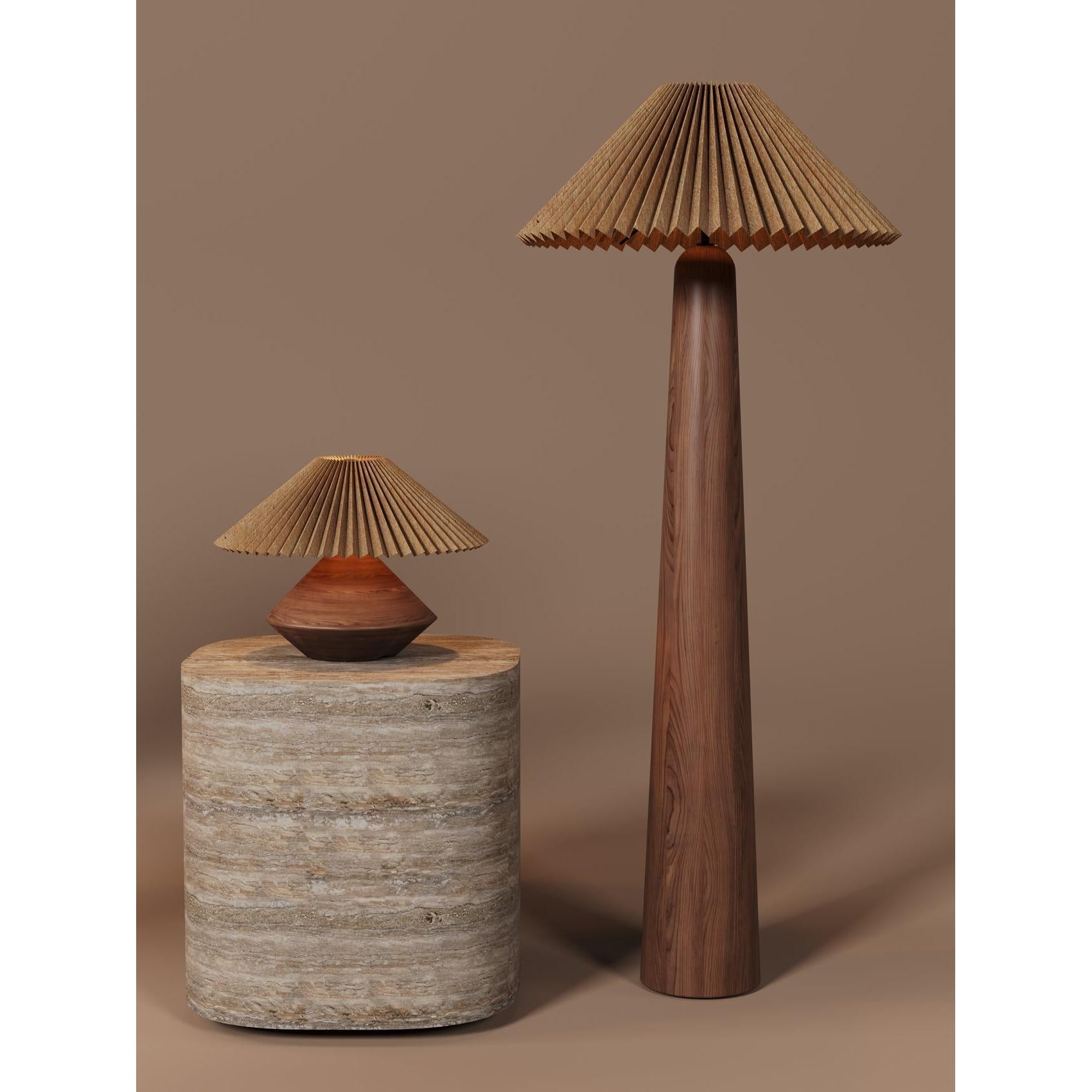 Amber Masif Ahşap Abajur