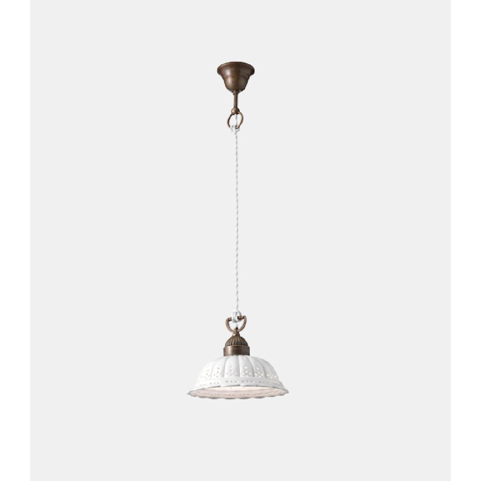 Anita Antik Pirinç Seramik Sarkıt Avize