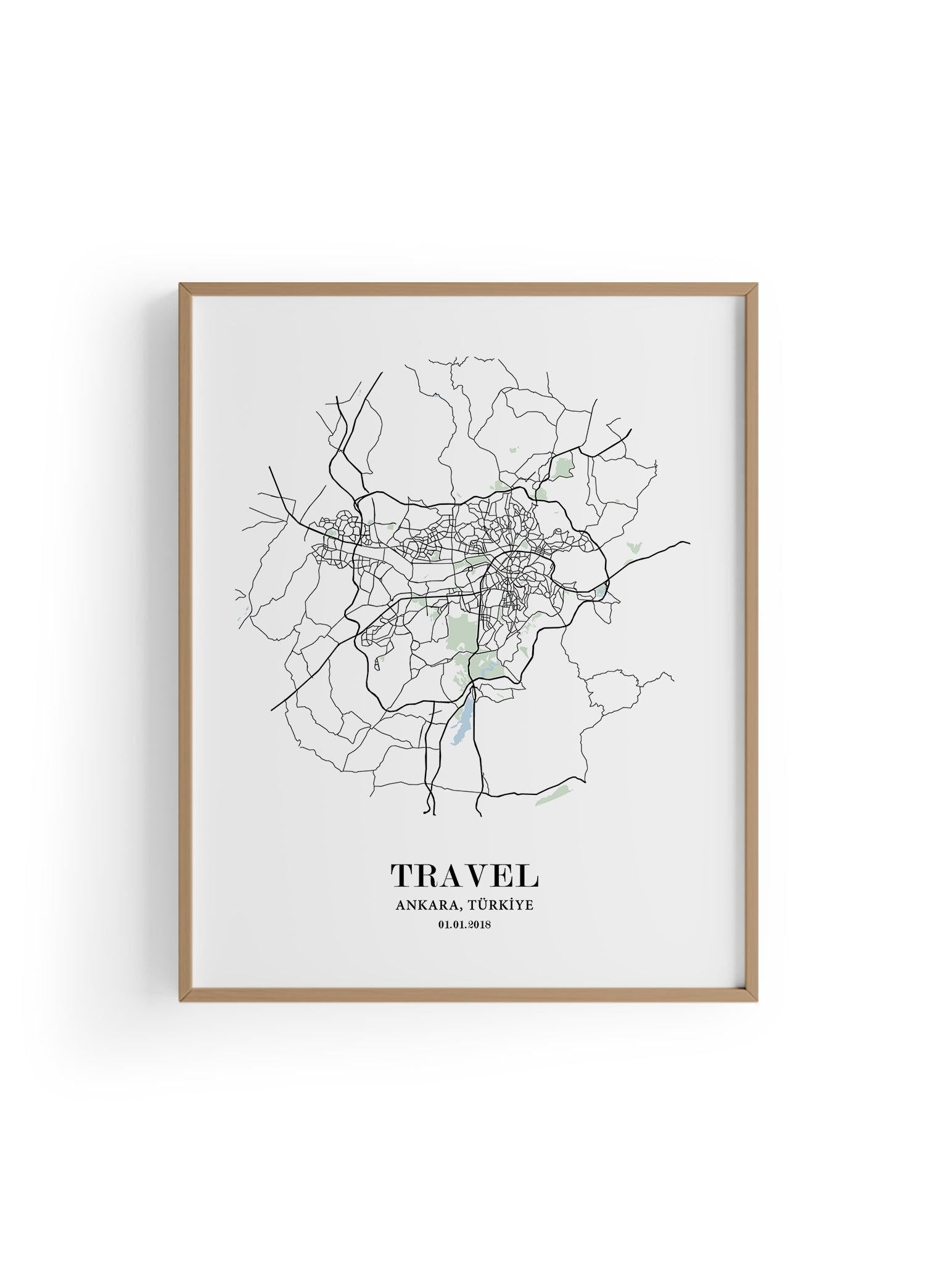 Ankara Şehir Haritası Poster