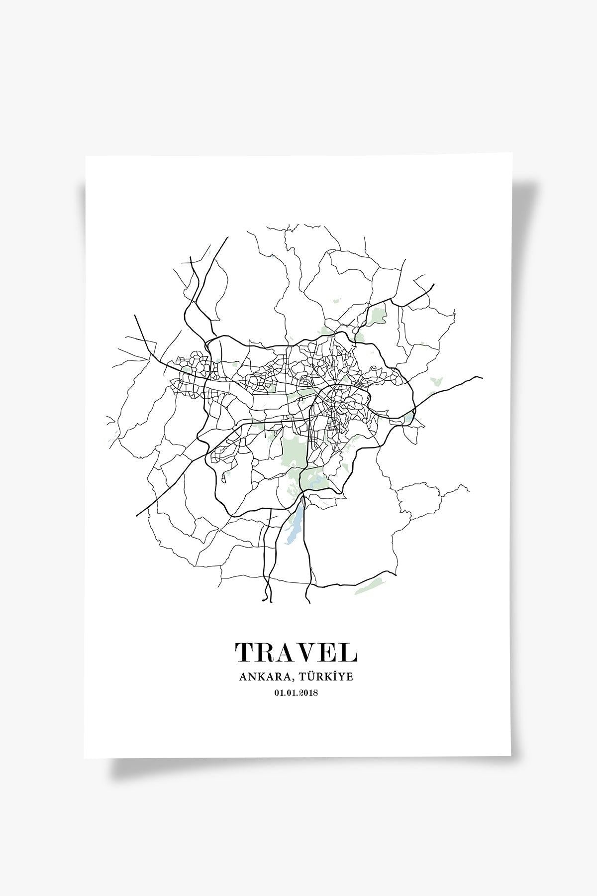 Ankara Şehir Haritası Poster