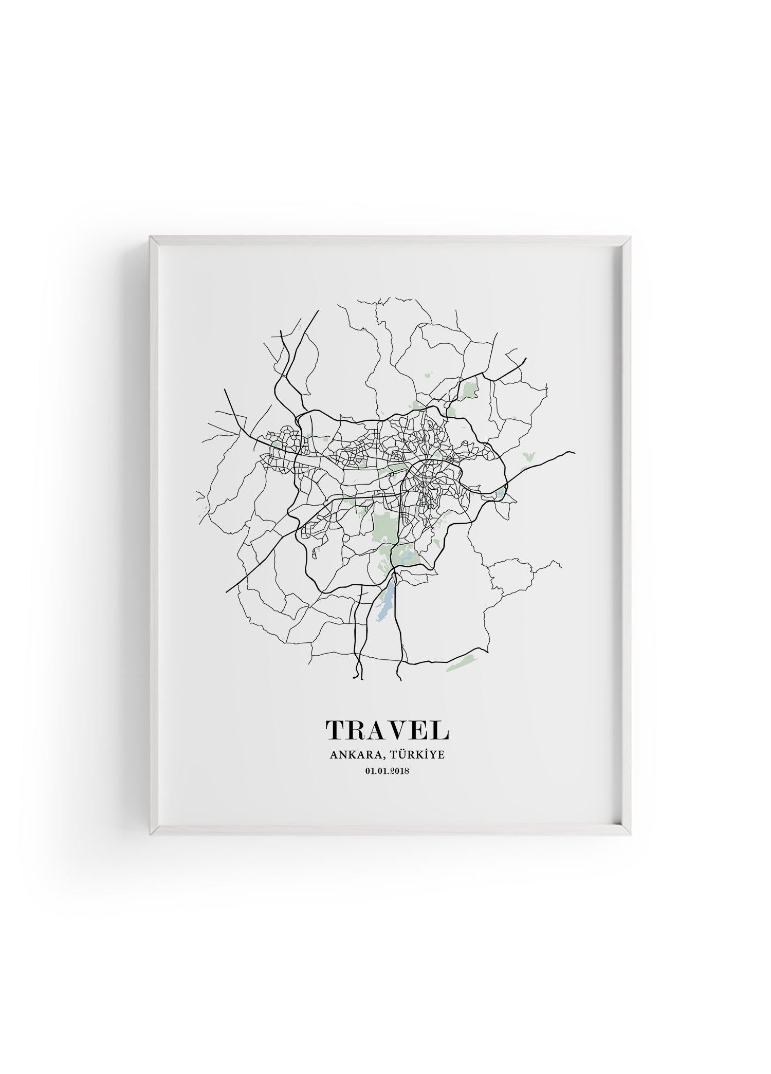 Ankara Şehir Haritası Poster