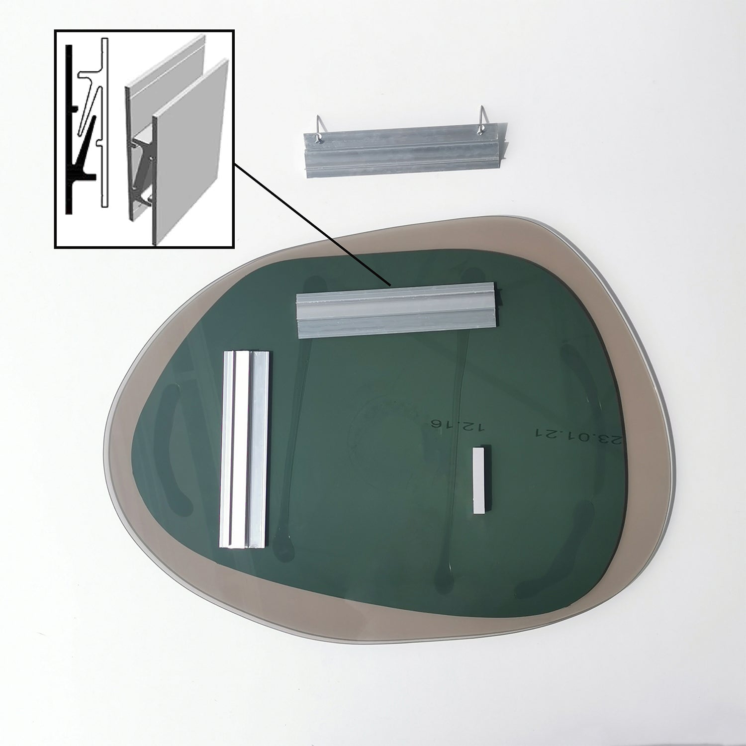 Aqua Şeffaf Cam Ayna