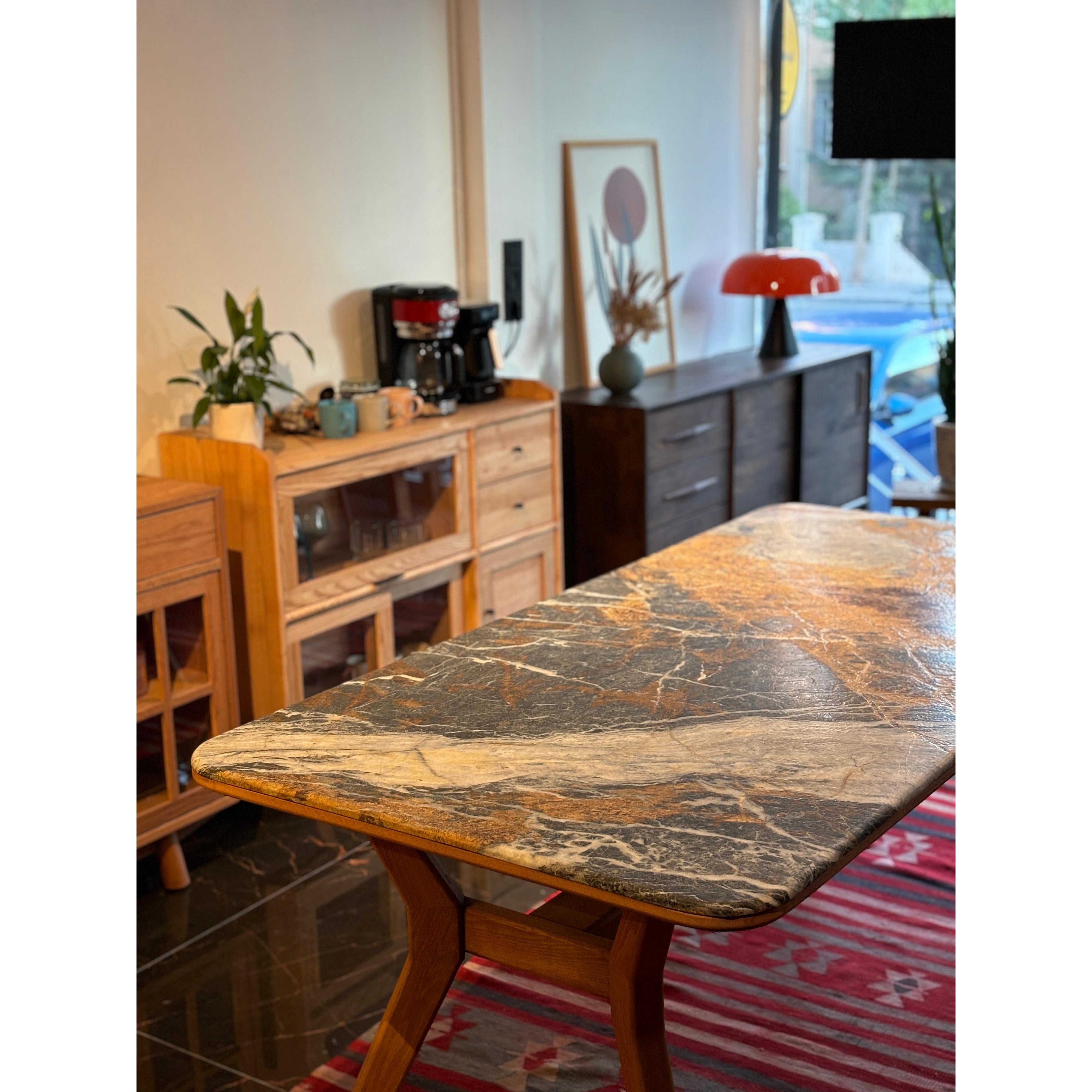 Ark Bluejean Mermer Yemek Masası