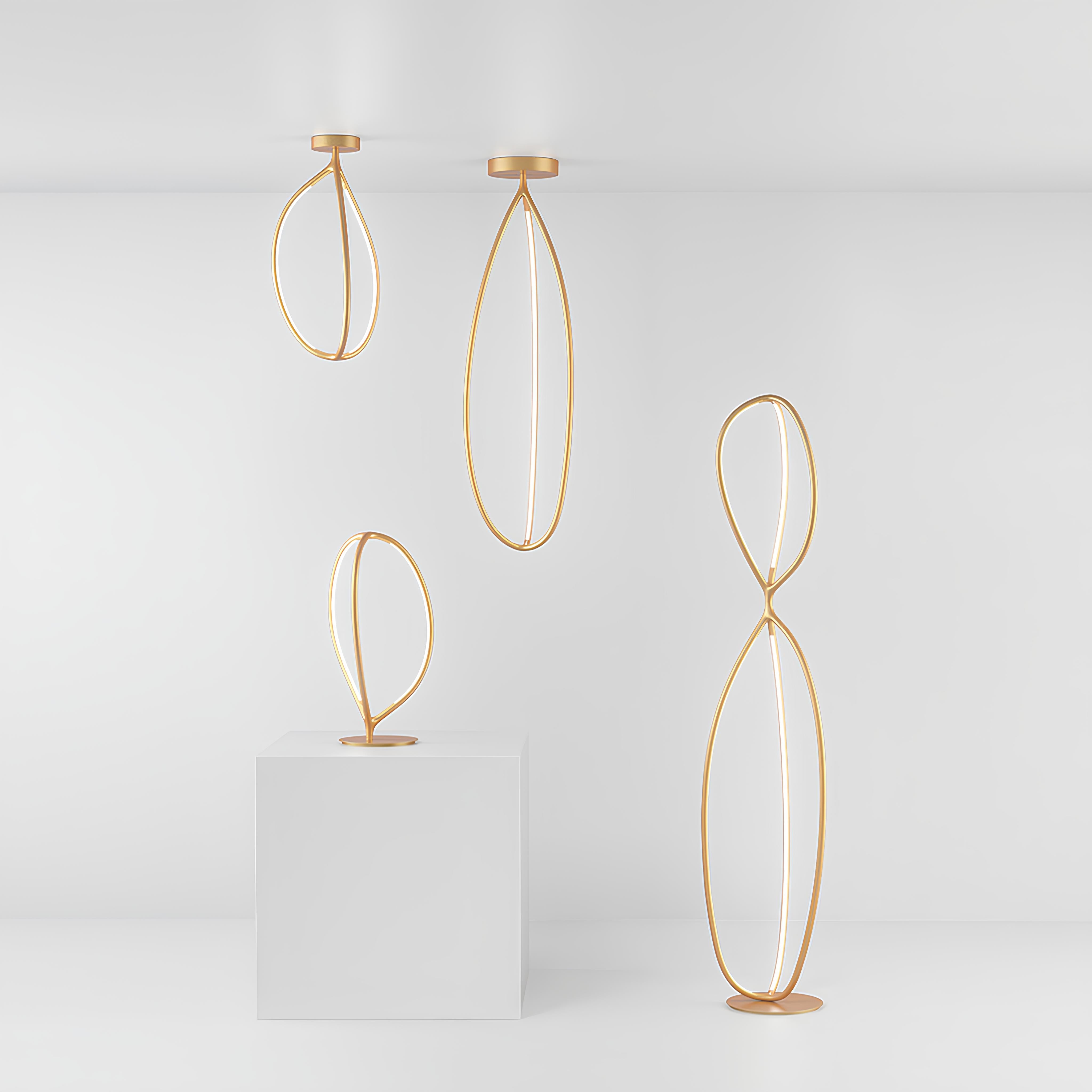 Arrival Pirinç Renkli Masaüstü Aydınlatması