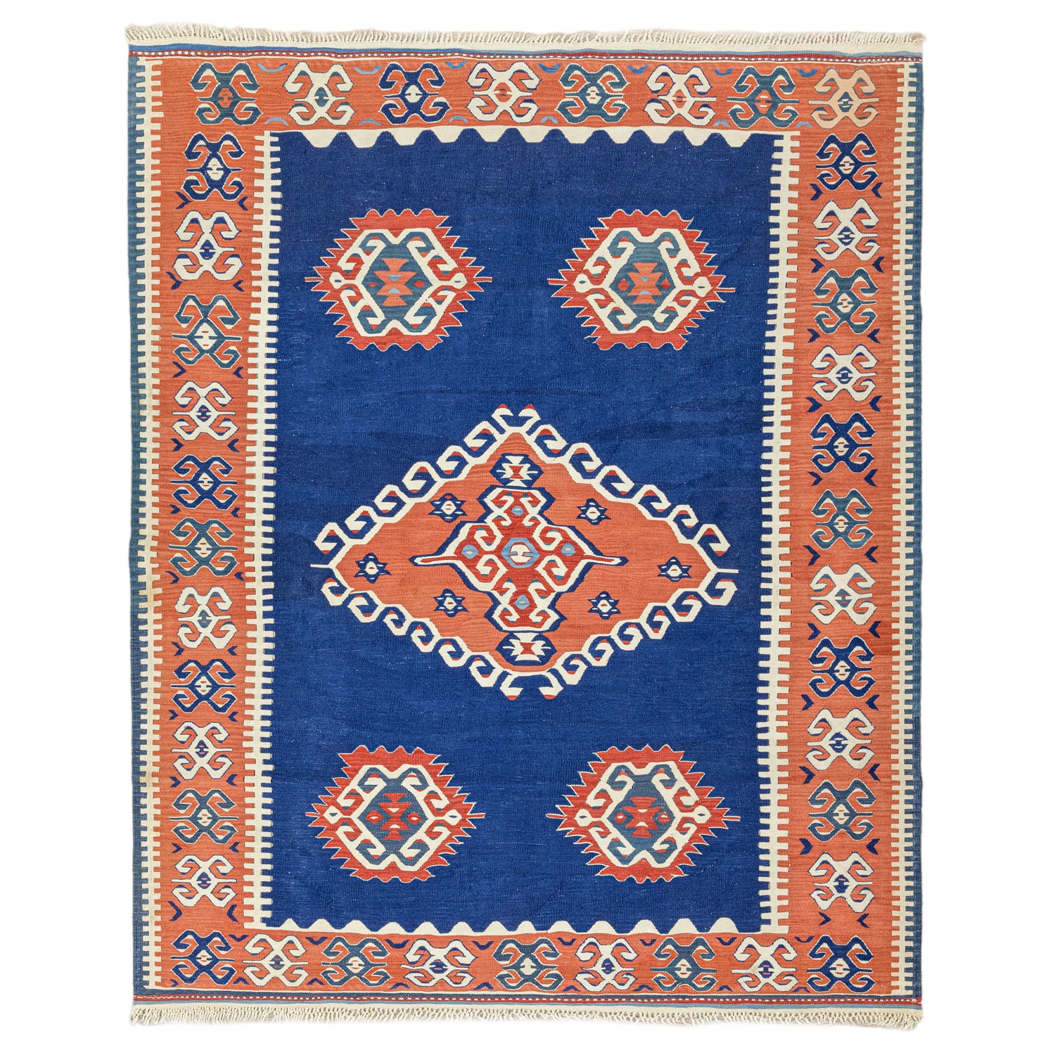 Arsen El Dokuma Mavi Yün Kilim 158X190 Cm