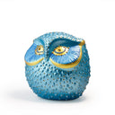 Art Tılsımlı Baykuş El Yapımı Sanatsal Dekoratif Obje - Brilliant Blue