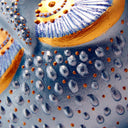 Art Tılsımlı Baykuş El Yapımı Sanatsal Dekoratif Obje - Brilliant Blue