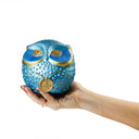 Art Tılsımlı Baykuş El Yapımı Sanatsal Dekoratif Obje - Brilliant Blue