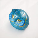 Art Tılsımlı Baykuş El Yapımı Sanatsal Dekoratif Obje - Brilliant Blue