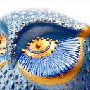 Art Tılsımlı Baykuş El Yapımı Sanatsal Dekoratif Obje - Brilliant Blue