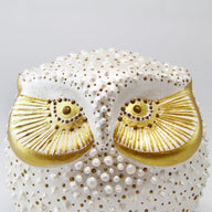 Art Tılsımlı Baykuş El Yapımı Sanatsal Dekoratif Obje - Pearl White-Dekoratif Ürün-Coho Objet-NowShopFun