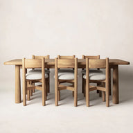 Asami Ceviz Yemek & Toplantı Masası-Yemek Masası-Innature Home-Açık Meşe-NowShopFun