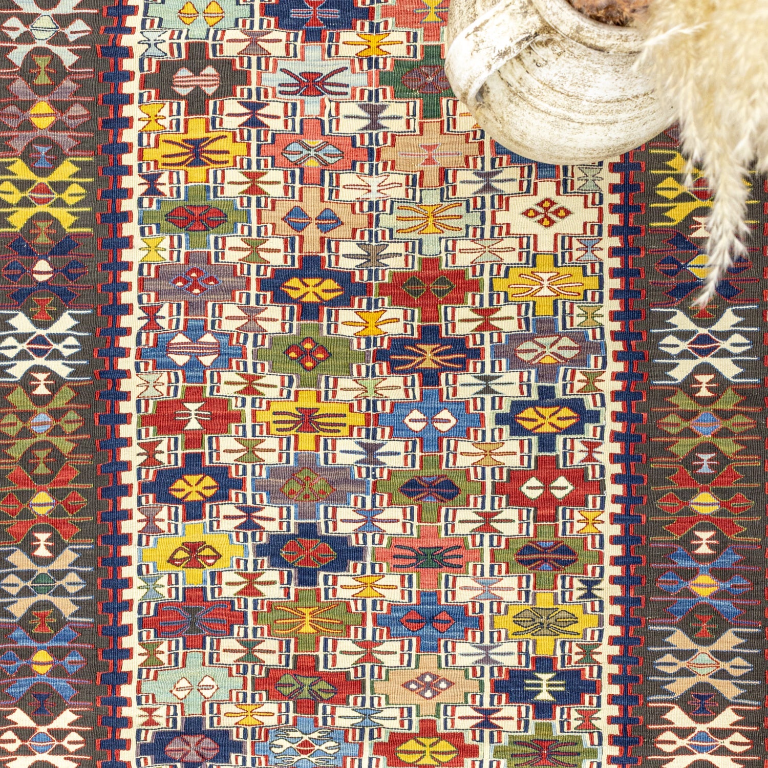 Asher Renkli El Dokuma Nuzumla Kilim 106X144 Cm
